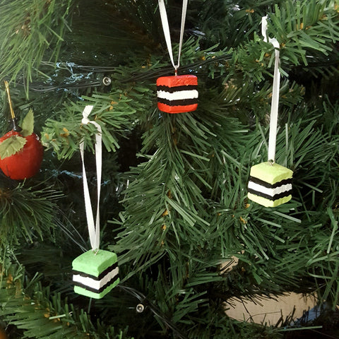 CHRISTMAS TREE DECORATIONS – LIQUORICE ALLSORTS – SET OF 3