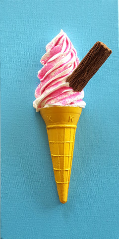 SHERBET & FLAKE SOFT SERVE ON BLUE