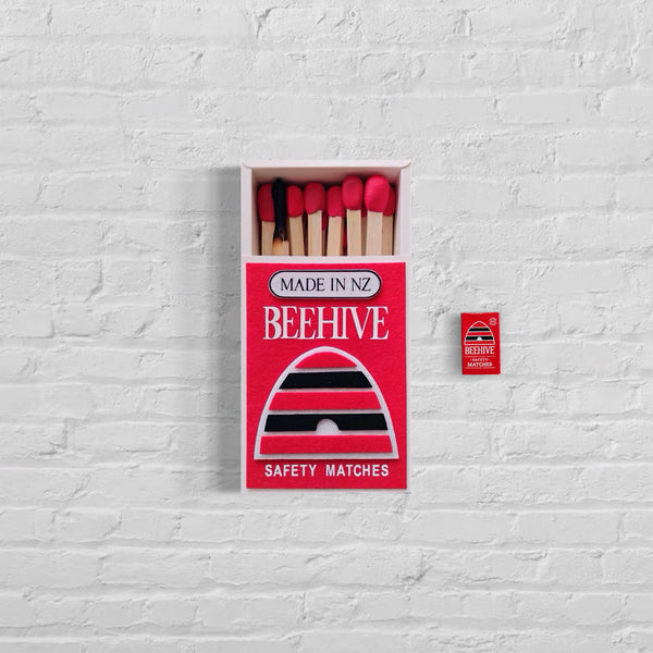BEEHIVE MATCHBOX (RED) 15CM X 30CM