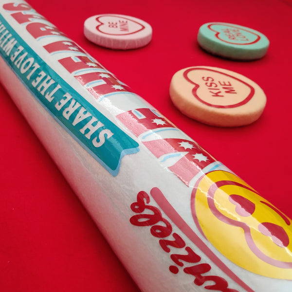 LOVE HEARTS CONVERSATION CANDY TUBE - PLUS CANDIES