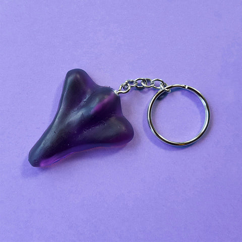 jet plane keyring purple