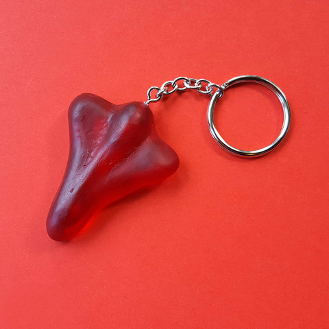 jet plane keyring red