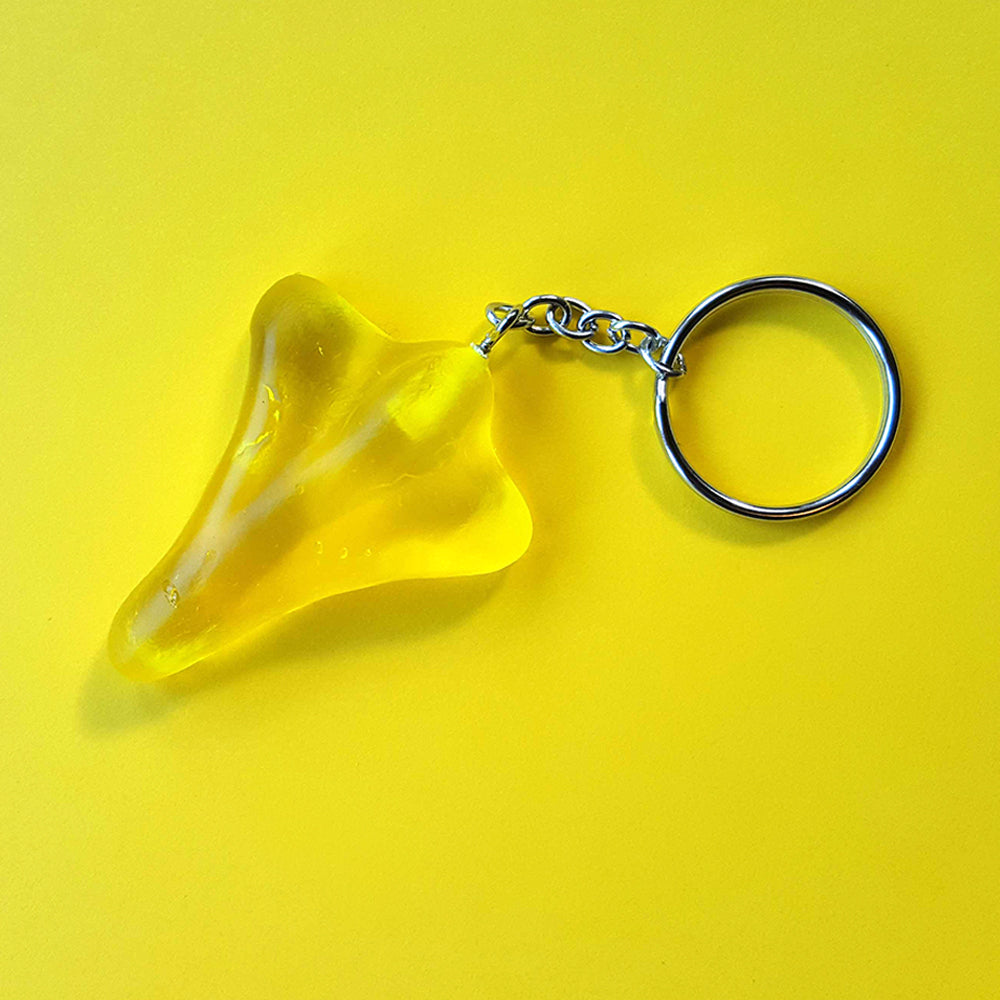 jet plane keyring yellow